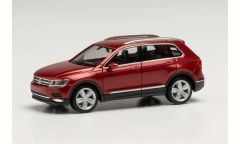 Herpa 038607-005 1/87 Ölçek VW Tiguan, Metalik Kırmızı, Sergilemeye Hazır Model Araç