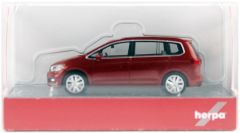 Herpa 038492-004 1/87 Ölçek VW Touran, Kırmızı, Sergilemeye Hazır Model Araç