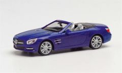 Herpa 034838-002 1/87 Ölçek MB SL-Klasse, Mavi, Sergilemeye Hazır Model Araç