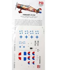 PM Model 201 1/72 Fokker D-XXI Avcı Uçağı Demonte Plastik Maketi