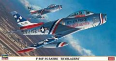 Hasegawa 9969 1/48 Ölçek F-86F-35 Sabre Skyblazers (Limited Edition) Savaş Uçağı Plastik Model Kiti
