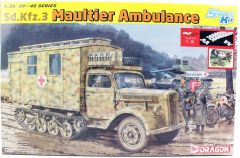 Dragon 6766 1/35 Ölçek Sd.Kfz.3 Yarı Paletli Ambülans Plastik Model Kiti