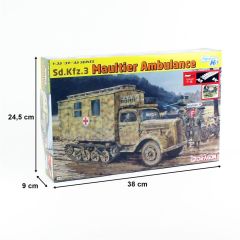 Dragon 6766 1/35 Ölçek Sd.Kfz.3 Yarı Paletli Ambülans Plastik Model Kiti