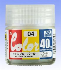 Gunze AVC04 10 ml. Kitten Blue Pearl, 40.Yıl Mr.Color Serisi Maket Boyası