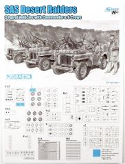 Dragon 6931 1/35 Cip (3 adet), SAS Çöl Komandoları (3 adet) ve Komutanları Plastik Model Kit Seti