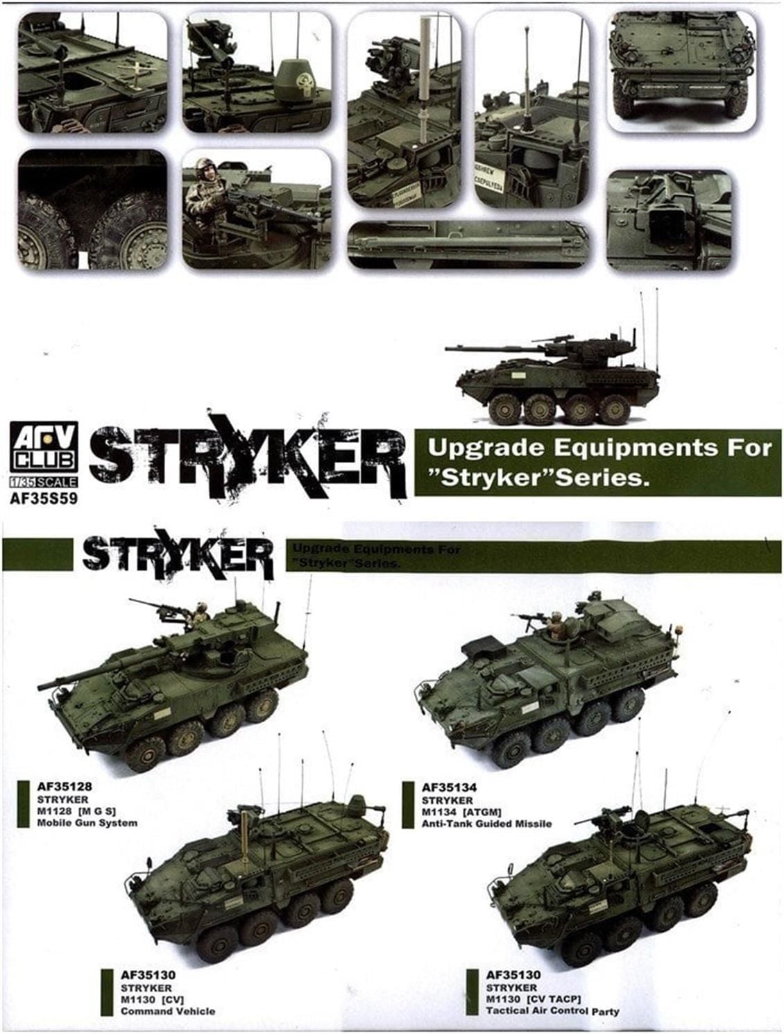 AFV Club AF35S59 1/35 Strayker Serisi İçin Upgrade Parçaları Maket Seti