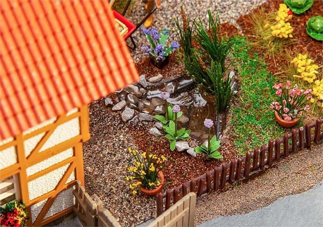 Faller 180973 1/87 Süs Havuzları ( 7 Adet ) Demonte Plastik Maketi