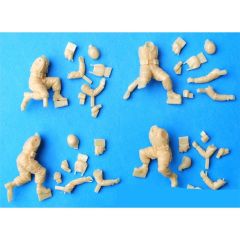 Hobby Fan HF547 1/35 German Eastern Front Pocket Launcher  Crew (2) (W/Launcher Part) 4 Adet RESIN Figür Seti