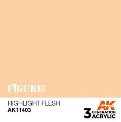 AK Interactive 11403 17 ml. Highlight Flesh, Figürler için Akrilik Maket Boyası