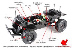 TAMIYA 1/10 Unimog 406 Series U900 (CC-01) Işık Setli Kit (Demonte)