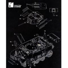 AFV Club AG35010 1/35 M3A3 STUART Hafif Tankı Photo Etched Detay Seti