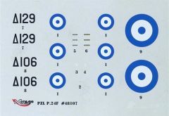 48107 1/48 GREEK FIGHTER PZL.P.24F WITH 20MM OERLI