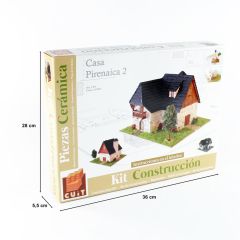 Domenech 3507 Pireneler Tipik Dağ Evi, 13,5x13x13 Cm. Demonte Taş Maketi