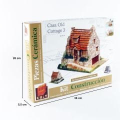 Domenech 3525 Eski İngiliz Kır Evi 3, 20x15x13 Cm. Demonte Taş Maketi