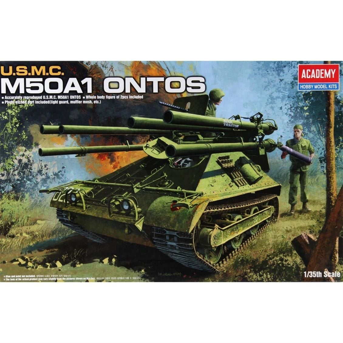 Academy 13218 1/35 U.S.M.C. M50A1 ONTOS Tank Demonte Plastik Maketi