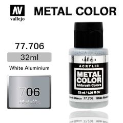 Vallejo 77706 32 ml. White Aluminium, Metal Color Serisi Model Boyası