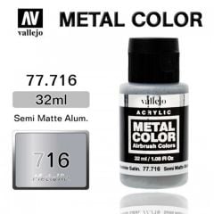 Vallejo 77716 32 ml. Semi Matte Aluminium, Metal Color Serisi Model Boyası