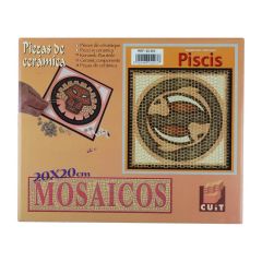 Domenech 2203 Balık Burcu Simgesi, 20x20 Cm. Demonte Mozaik Taş Puzzle