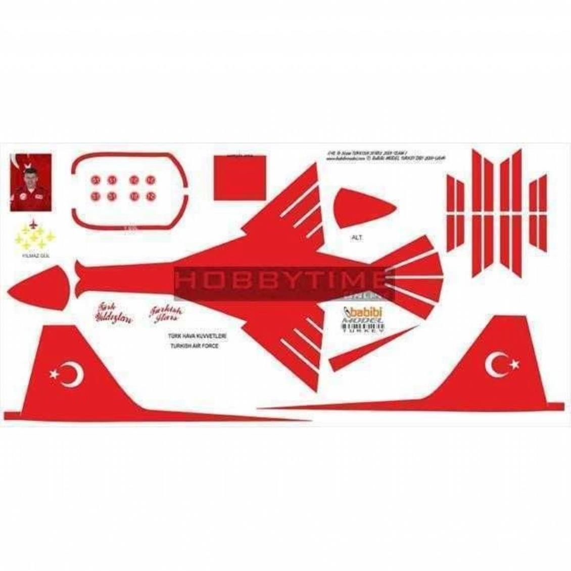 Babibi DBT01049 1/48 Türk Yıldızları 2009-1, Dekal Çıkartma