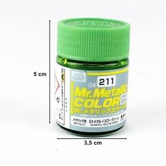 Gunze GX211 18 ml. Metallic Yellow Green, Mr.color Serisi Model Boyası