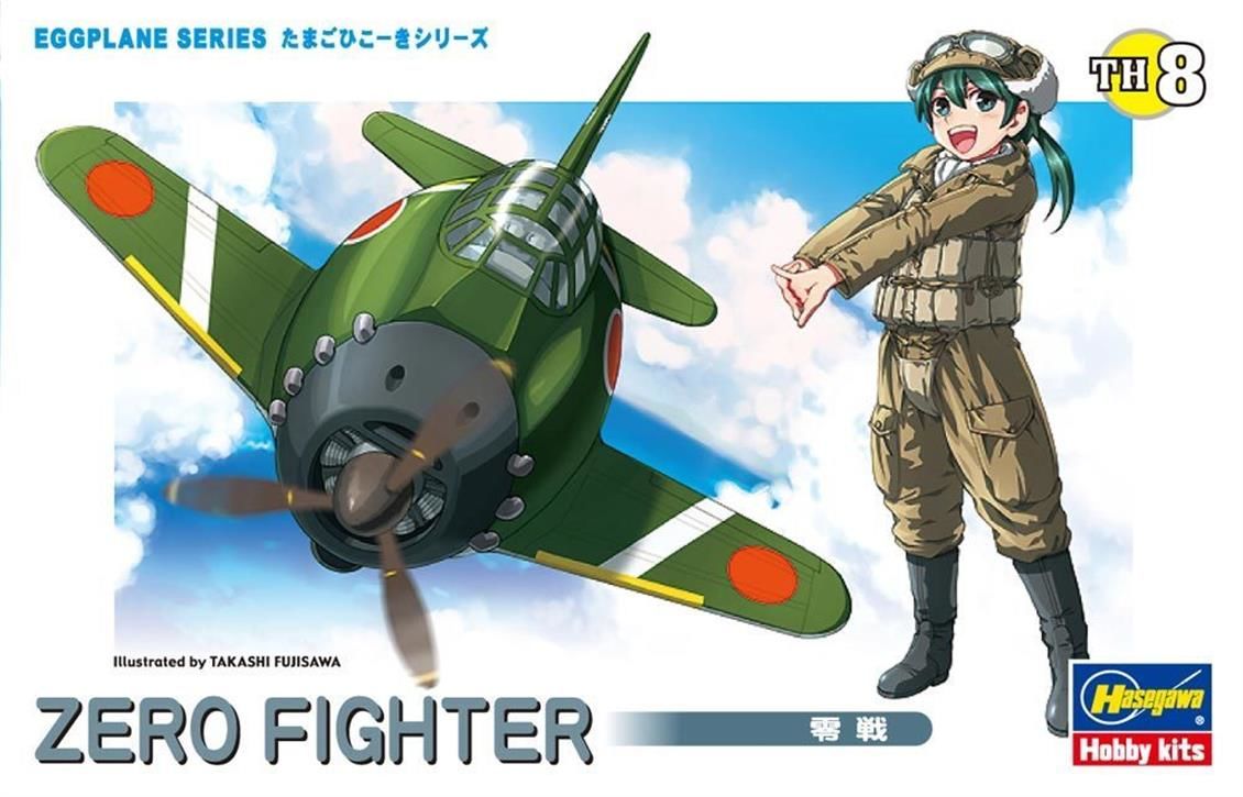 Hasegawa TH8 60118 Zero Fighter Savaş Uçağı (Eggplane Serisi) Plastik Model Kiti