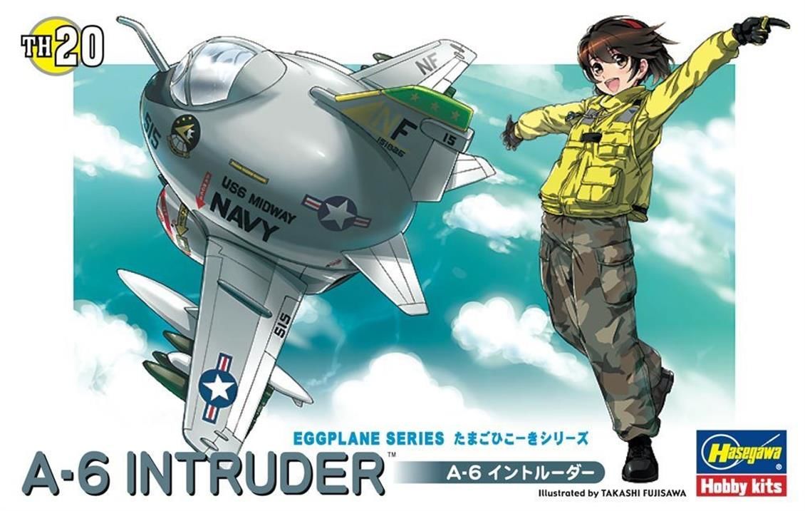 Hasegawa TH20 60130 A-6 Intruder Savaş Uçağı (Eggplane Serisi) Plastik Model Kiti