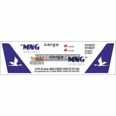 Babibi DAT01095 1/144 Mng Cargo, 737-400, Dekal Çıkartma
