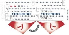 FRB006 1/144 FREEBİRD A-321 -KIRMIZI KUYRUK DİZAYN