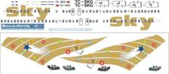 SKY010 1/144 SKY B737-400 GOLD WİTH LASER PRİNTED