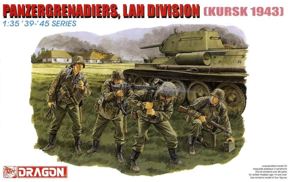 Dragon 6159 1/35 Ölçek Panzergrenadiers LAH Tümeni (Kursk 1943) Asker Figürleri  Plastik Model Kiti
