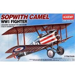 Academy 12447 1/72 WWI Sopwith Camel Savaş Uçağı Demonte Plastik Maketi