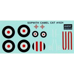 Academy 12447 1/72 WWI Sopwith Camel Savaş Uçağı Demonte Plastik Maketi