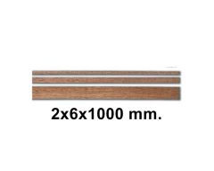 80147 AHSAP CITA- DARK BROWN SAPELLY-2X6X1000 MM-10 ADET