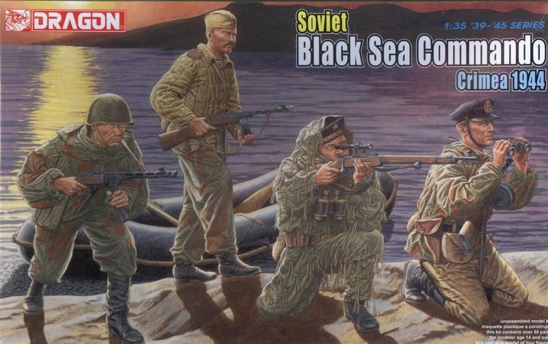 Dragon 6457 1/35 Ölçek Sovyet Karadeniz Komando Birliği (Kırım 1944) Asker Figürleri  Plastik Model Kiti