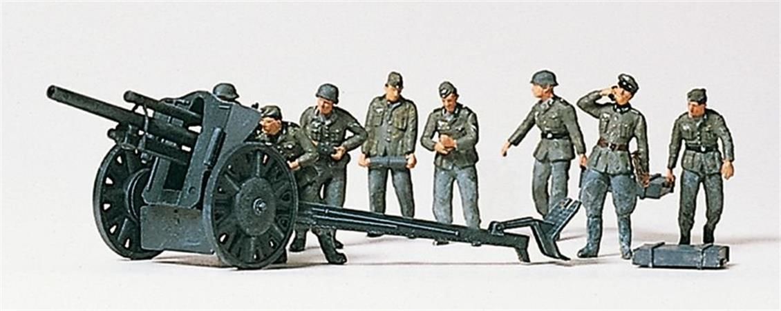 Preiser 16514 1/87 Ölçek leichte feldhaubitze 10,5 cm Figürleri