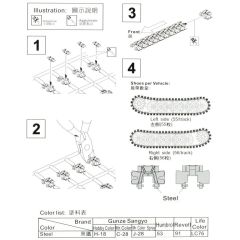 AFV Club AF35070 1/35 Sd.Kfz.251 Geç Dönem, Metal Görünümlü, Hareket Edebilen Tank Paleti Demonte Plastik Maket Seti
