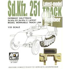 AFV Club AF35081 1/35 Sd. Kfz.251 Geç Dönem, Kauçuk Görünümlü, Hareket Edebilen Tank Paleti Demonte Plastik Maket Seti