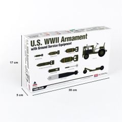 Academy 12291 1/48 WWII ABD Silah ve Cephane Plastik Maket Seti