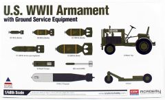 Academy 12291 1/48 WWII ABD Silah ve Cephane Plastik Maket Seti