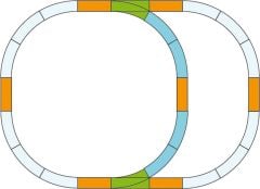 35302 1/22,5 G-TRACK TURN SET