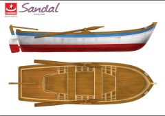 Türk Model 1/12 122 Sandal, Demonte Ahşap Maketi