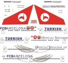 Babibi DAT01136 1/200 Thy, Boeing 777-300ER, Old & Barcelona, Dekal Çıkartma