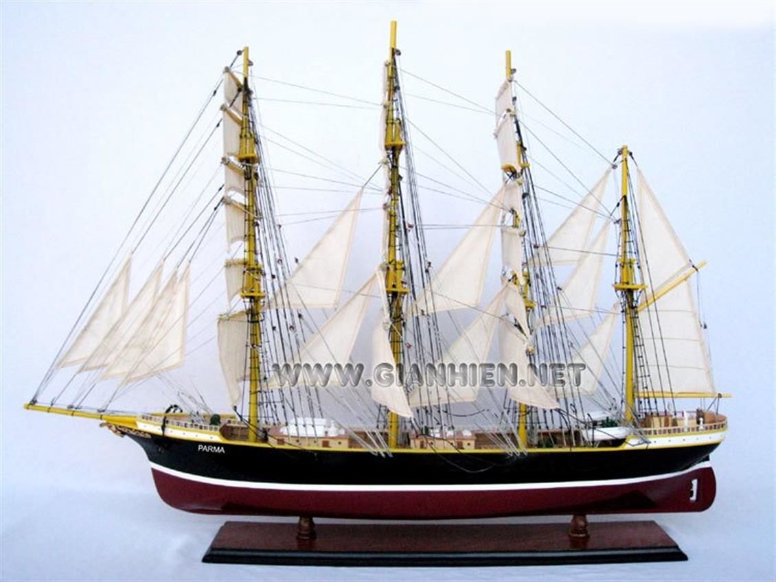 GIANHIEN TS0066P PARMA AHŞAP HAZIR YELKENLİ GEMİ MAKETİ