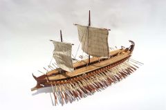 GIANHIEN FB0038W TRIREME ROMA DONANMASI AHŞAP HAZIR YELKENLİ SAVAŞ GEMİSİ MAKETİ