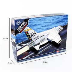 Academy 12521 1/72 USN F-8E VF-162 (The Hunters) Savaş Uçağı Demonte Plastik Maketi