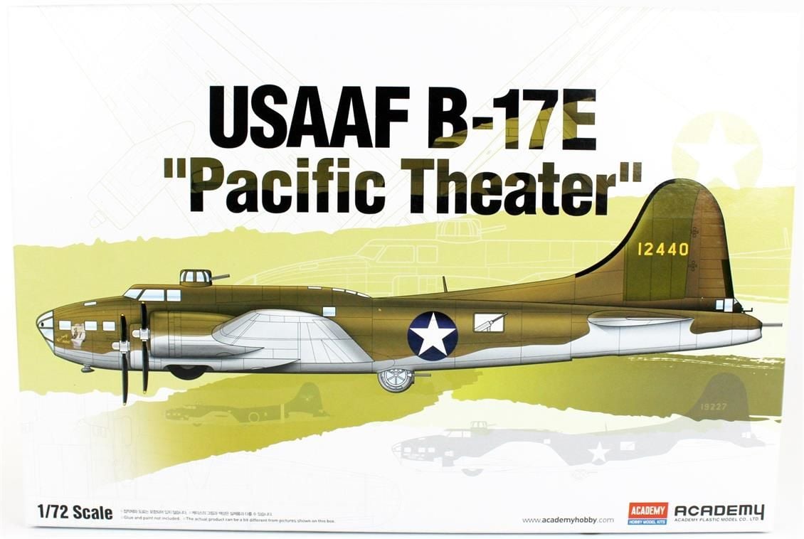 Academy 12533 1/72 USAAF B-17E Savaş Uçağı Demonte Plastik Maketi