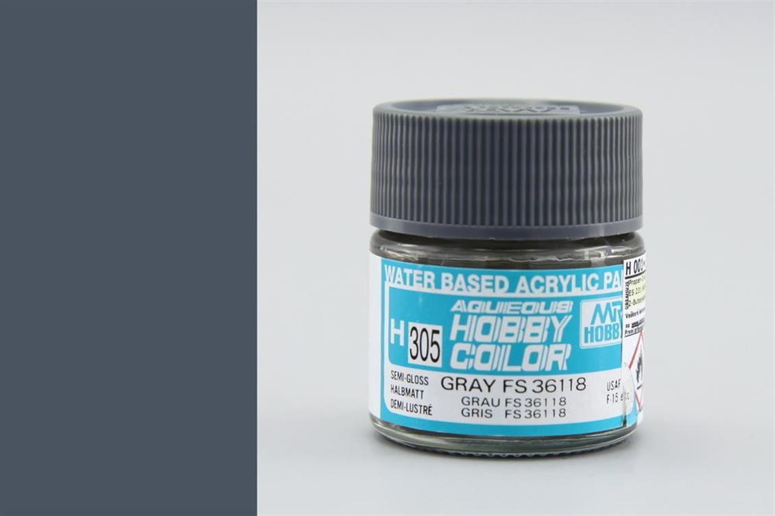 Gunze H305 10 ml. Gray FS 36118, Aqueous Serisi Maket Boyası