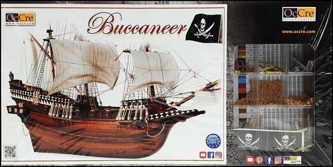 Occre 12002 1/100 Ölçek,  Buccaneer Yelkenli Tekne Ahşap Model Kiti