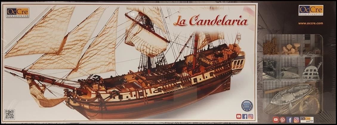 Occre 13000 1/85 Ölçek, La Candelaria Yelkenli Tekne Ahşap Model Kiti