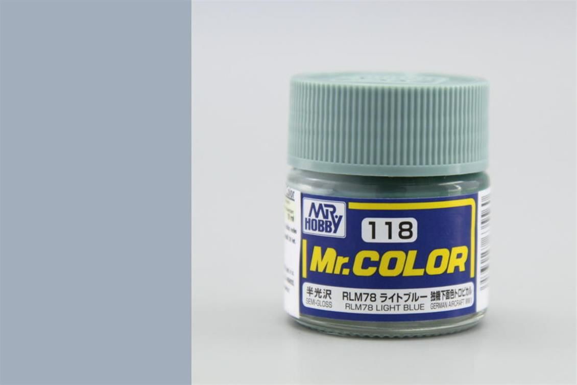 Gunze C118 10 ml. RLM78 Light Blue, Mr.Color Serisi Maket Boyası